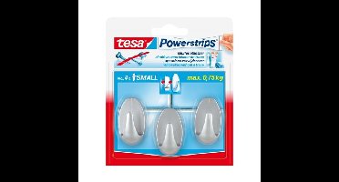 Tesa haak small ovaal mat chroom