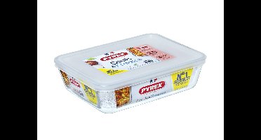 Pyrex schaal met kunststof deksel 1.5L