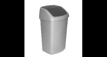 Curver afvalbak swing zilver/antrac. 10L