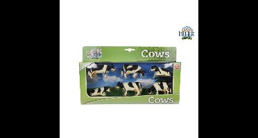 Koe zwart/wit liggend en staand 6 stuks