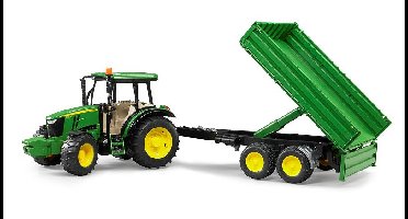 Bruder John Deere tractor met aanhanger