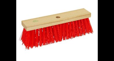 Straatbezem Rood/groen 36 cm FSC