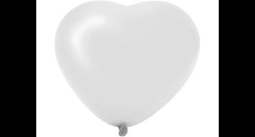 Hartballonnen wit 6 st