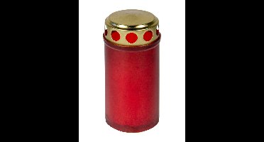 Graflicht rood met gouddeksel 12cm 120gr