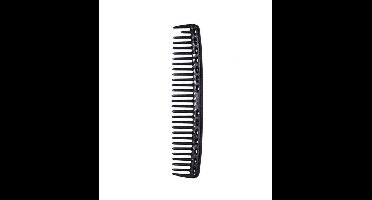 YS Park Kam Big Hearted Comb Round Tooth Ref. YS-452 Carbon Zwart 1Stuks