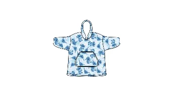 Disney Lilo & Stitch hoodie poncho bloemen maat XS - L - polyester