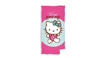 Hello Kitty handdoek keep going 70 x 140 cm