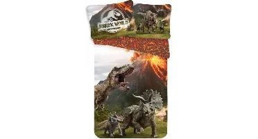 Jurassic World Dekbedovertrek Eruption 140 x 200 cm Katoen