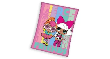 LOL Surprise Fleece plaid Friends 130 x 170 cm paars/roze