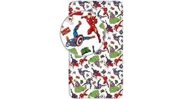 Marvel Avengers Hoeslaken Hulk, Flash Iron man- Eenpersoons - 90 x 200 cm