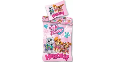 Paw Patrol Heroes! dekbedovertrek 140 x 200 cm - 70 x 90 cm Katoen