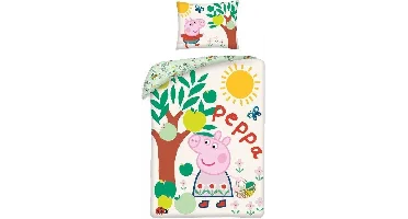 Peppa Pig Dekbedovertrek Appelboom 140 x 200 cm katoen