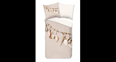 Pure Dekbedovertrek "schelpen" - Zand - (135x200 cm) - Microfiber