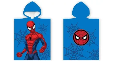 Spiderman poncho 50 x 100 cm blauw