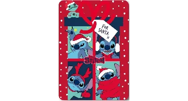 Stitch Santa Christmas Fleece deken 100 x 140 cm