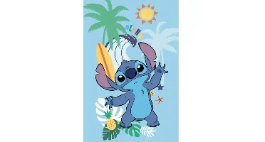 Stitch fleece deken 100 x 150 cm blauw