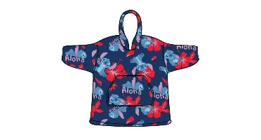 Stitch hoodie poncho bloemen maat XS - L polyester