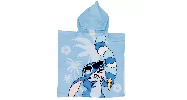 Stitch poncho ijsjes 55 x 110 cm - polyester