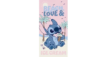 Stitch Beach and Love strandlaken 70 x 140 cm polyester