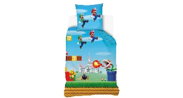 Super Mario Dekbedovertrek 140 x 200 cm - 70 x 90 cm