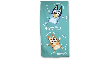 Bluey en bingo Strandlaken 70 x 140 cm blauw