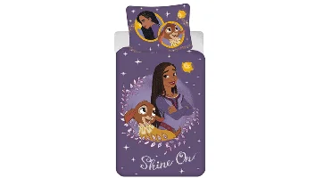 Disney Wish Dekbedovertrek paars- Eenpersoons - 140 x 200 cm