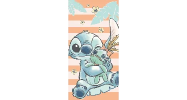 Stitch strandlaken 70 x 140 cm oranje