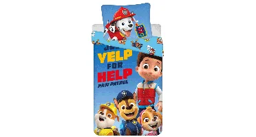 PAW Patrol Dekbedovertrek Yelp for Help! - Eenpersoons - 140 x 200 cm - Katoen
