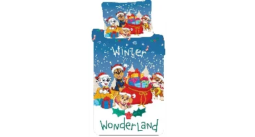 Paw Patrol kerst dekbedovertrek Winter Wonderland 140 x 200 cm