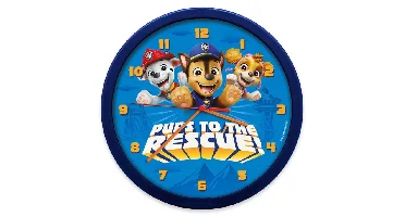Paw Patrol wandklok 25 cm blauw