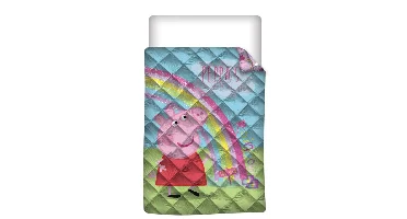 Peppa Pig beddensprei 140 x 200 cm polyester