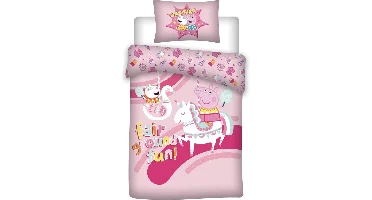 Peppa Pig Dekbedovertrek Fair Ground Fun 140 x 200 cm katoen
