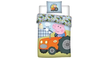 Peppa Pig Dekbedovertrek Tractor Glow in the Dark 100 x 135 Cm Katoen