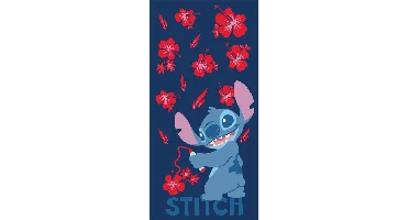 Stitch strandlaken flowers 70 x 140 cm polyester