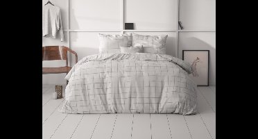 Sleeptime Check it Grijs 140 x 220 cm