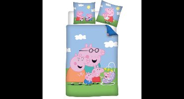 Peppa Pig Dekbedovertrek Family 140 x 200 cm katoen
