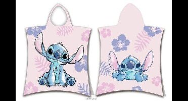 Stitch poncho 50 x 115 cm (roze)