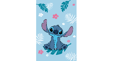 Stitch fleece plaid 100 x 150 cm blauw