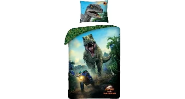 Jurassic World Dekbedovertrek Camp 140 x 200 cm - Katoen - 70 x 90 cm