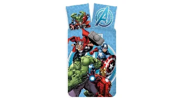 Marvel Avengers Dekbedovertrek Blauw - 140 x 200 cm - 70 x 90 cm