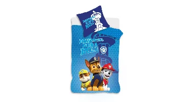 Paw Patrol peuterdekbedovertrek blauw 100 x 135 cm Katoen