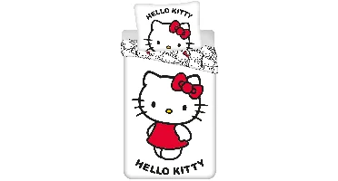 Hello Kitty Dekbedovertrek Wit 140 X 200 cm - 70x90 cm - katoen