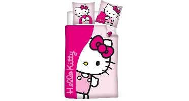 Hello Kitty Dekbedovertrek Flanel 140 X 200 cm - 65 x 65 cm