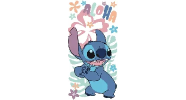 Stitch strandlaken flowers 70 x 140 cm Katoen