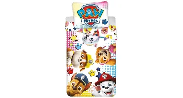 Paw Patrol dekbedovertrek Happy 140 x 200 cm - 63 x 63 cm - Polyester