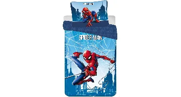 SpiderMan Dekbedovertrek, Web - Eenpersoons - 140 x 200 cm - Katoen