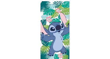 Stitch strandlaken groen 70 x 140 cm - Polyester