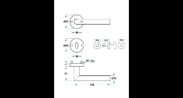 Krukgarn TIPO rvs mat WC 8mm