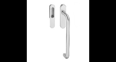 Hef-/schuifdeurbeslag blind rvs geborst.