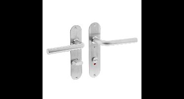 Deurkr.Recht ø16 mm slank schild WC 63 mm rvs